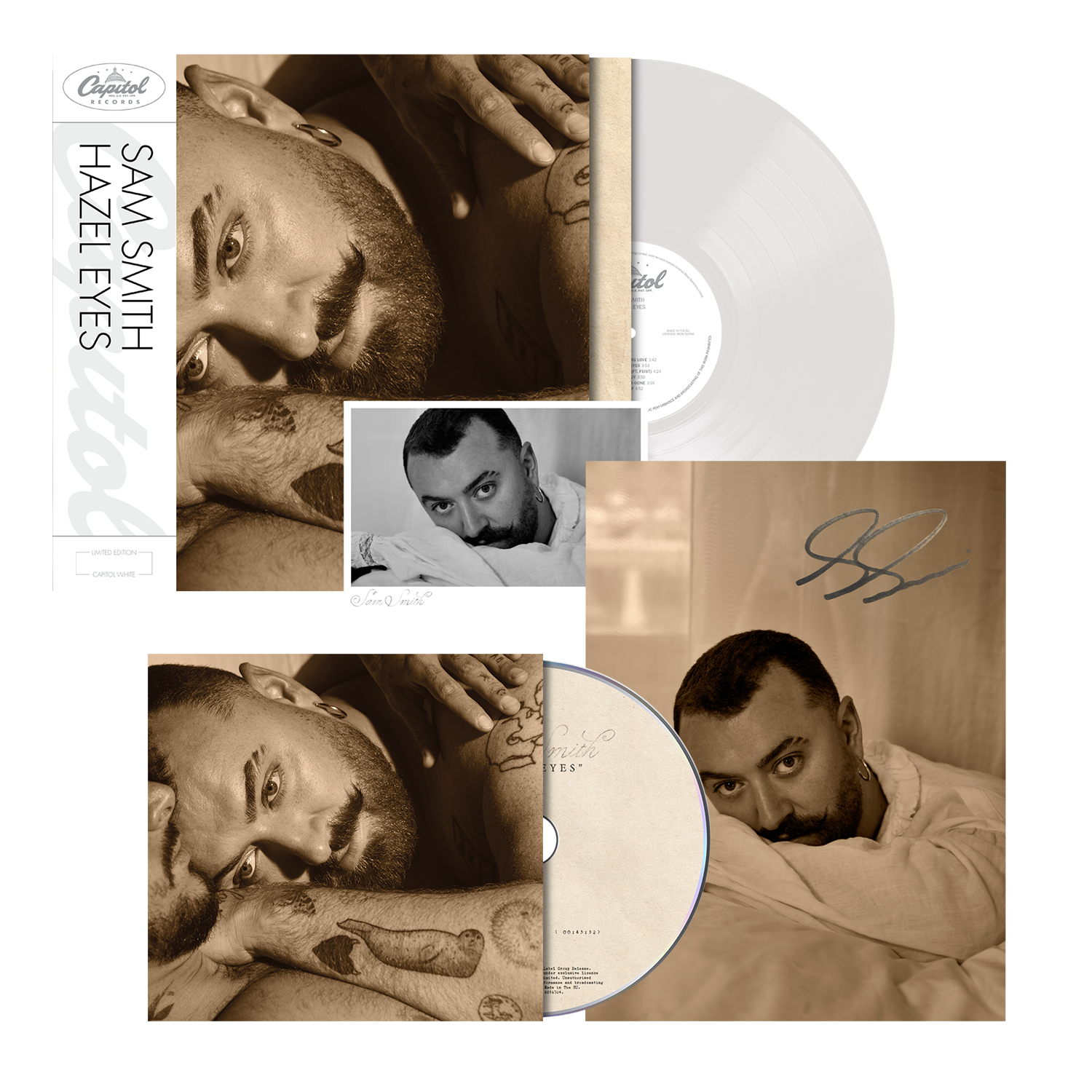 Hazel Eyes CD, Capitol White Vinyl + Signed Art Card