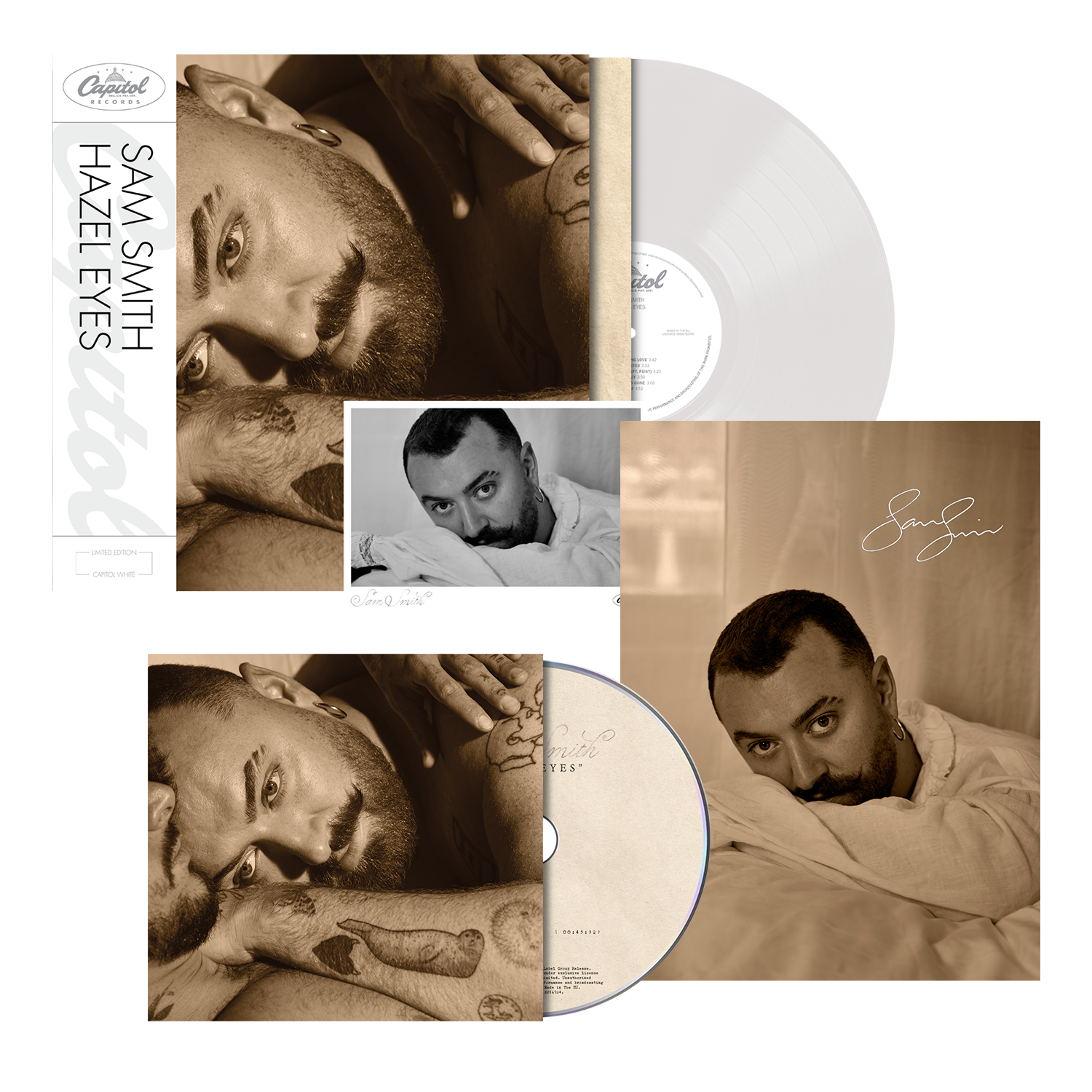 Hazel Eyes CD, Capitol White Vinyl + Signed Art Card
