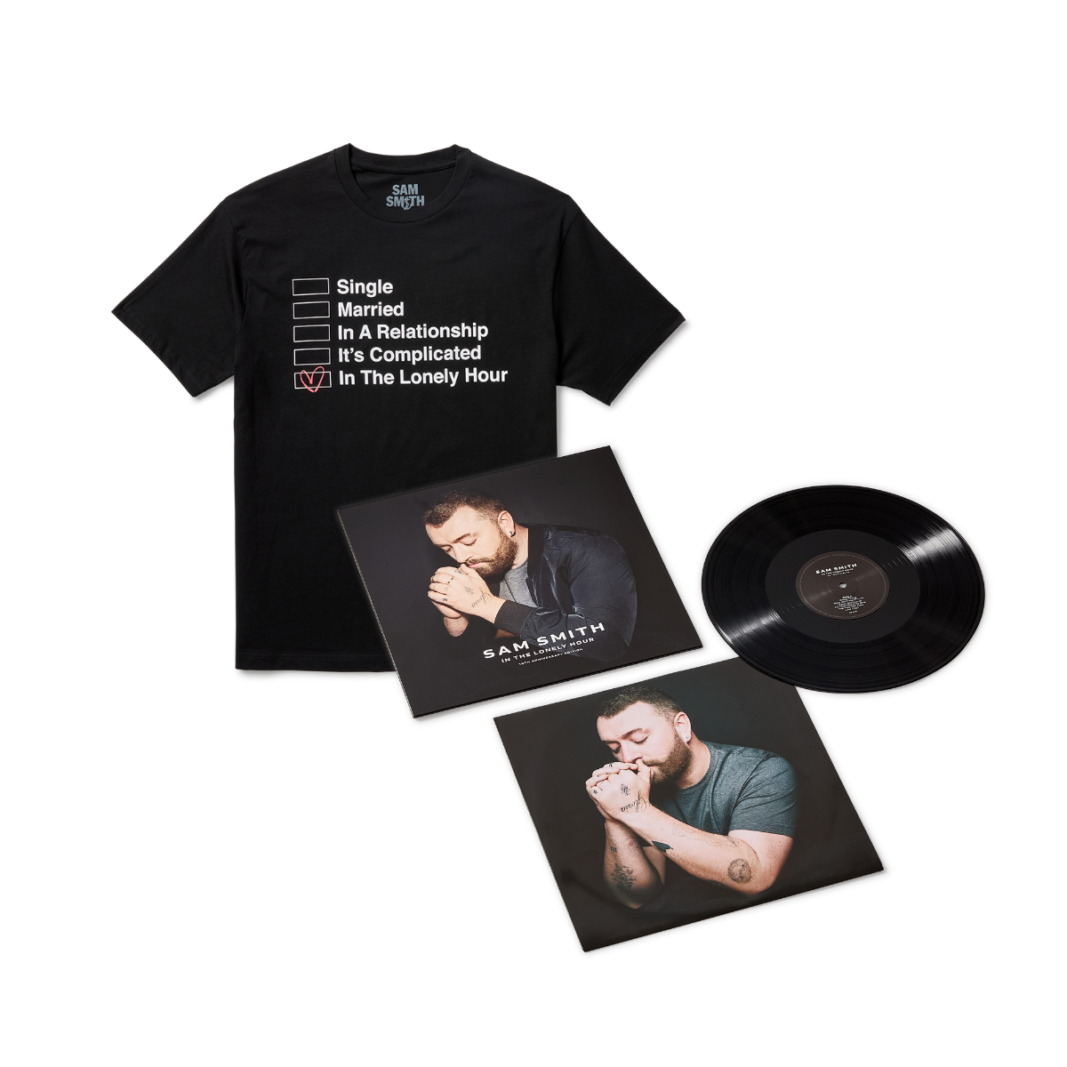 In The Lonely Hour Vinyl & Checklist T-Shirt
